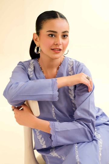 Nishat Linen 2 Piece - Dyed Embroidered Suit - 42501143 Online Shopping